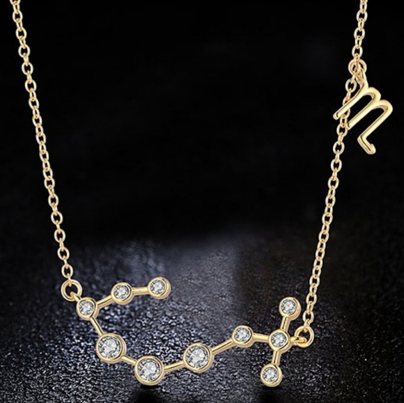 Crystal & 18K Gold-plated Scorpio Necklace - Picture 2 of 5